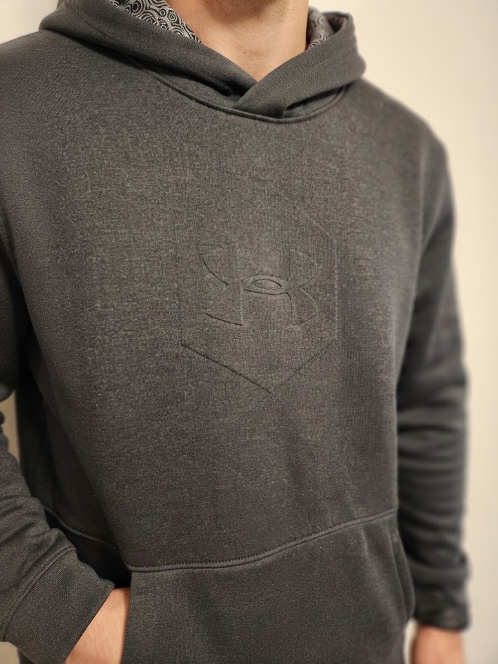 Men's Under Armour Athlete Recovery Fleece Graphic Sweatshirt XL Black